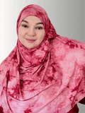 Cranberry cloud double-loop instant hijab