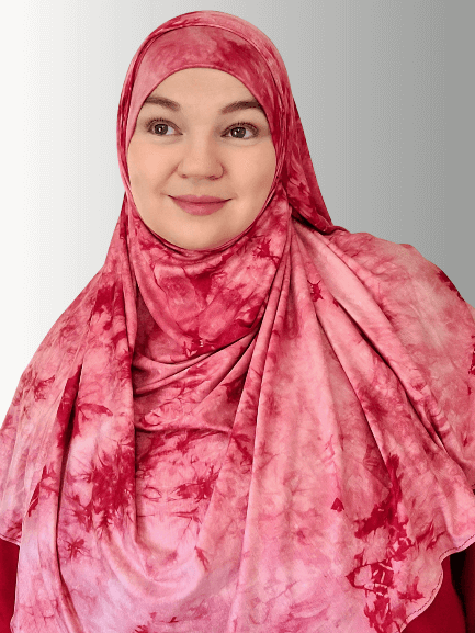 Marble tye dye instant hijab 