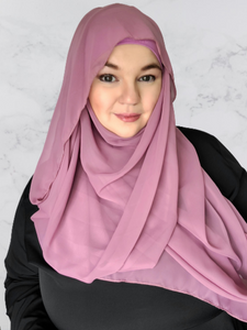 Wild orchid square hijab