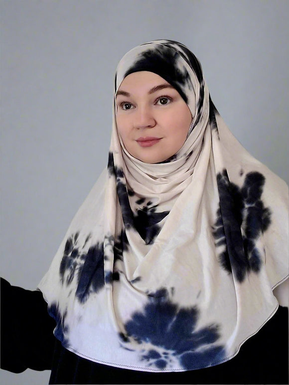 Shadow bloom instant jersey hijab shawl