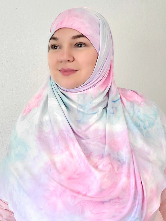 Cotton candy dream instant jersey hijab