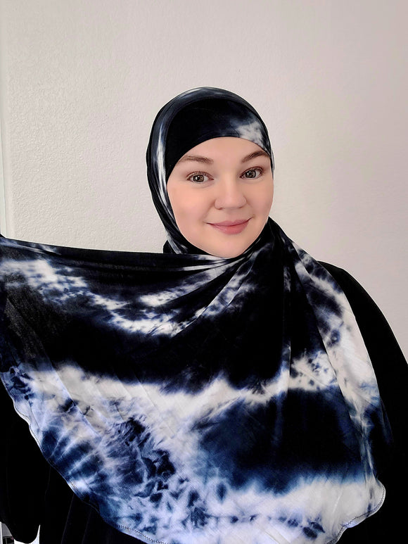 Midnight frost instant jersey hijab